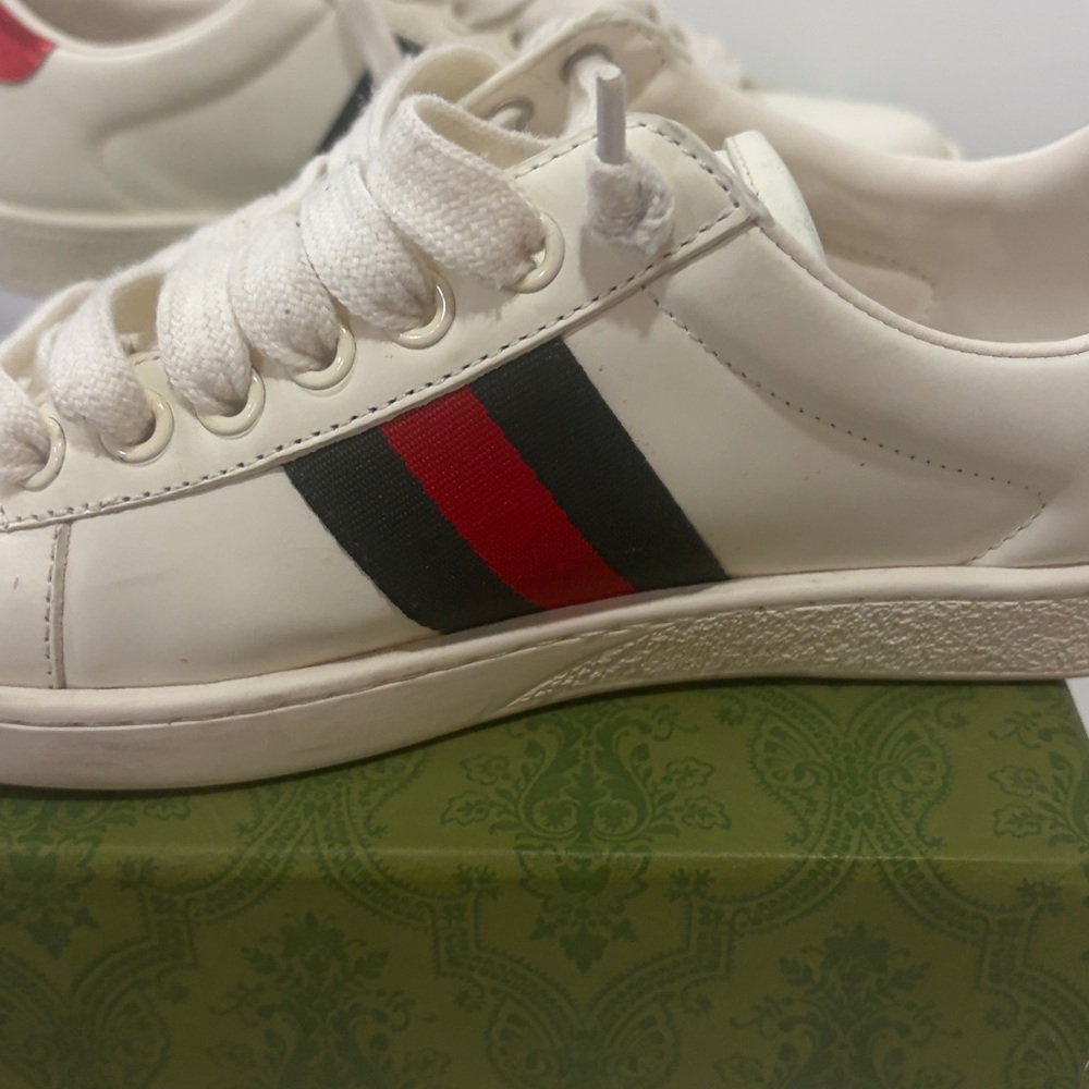 Gucci Alexander Style Green/Red Bee Sneakers - Picture 6 of 14